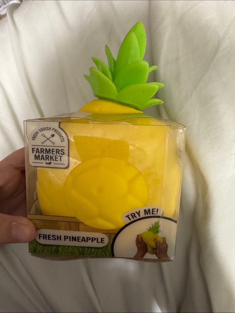 Fresh Pineapple Squishy Toy - Yellow & Green